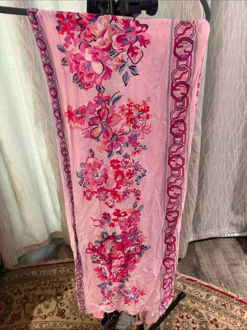 Vera Bradley Pink Floral Scarf Wrap